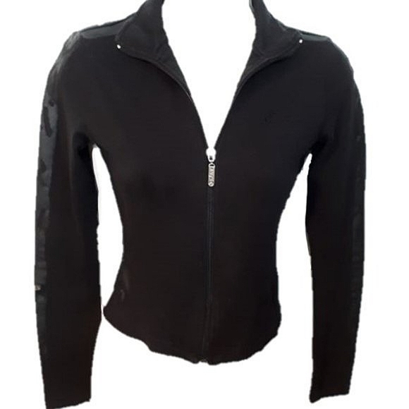 KARV Vintage Black Women's Short Jacket with Shiny Detailing - Size Small - Picture 1 of 6